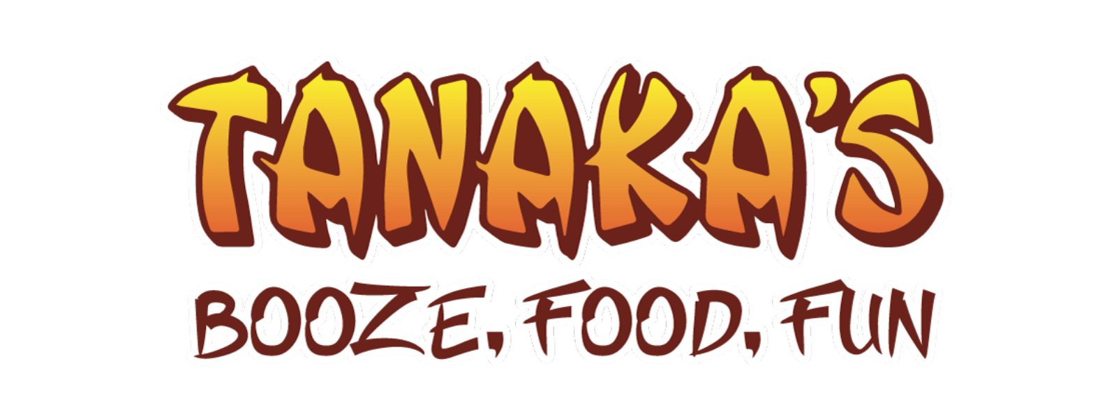 Tanaka's Logo, Booze, Food, Fun